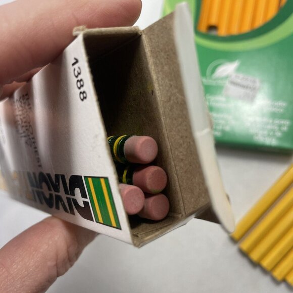 Vintage Wood Pencil No. 2 Lot Unsharpened Academic Dixon HB And Ticonderoga Soft - Picture 2 of 15